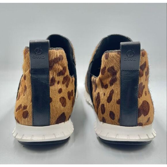 Cole Haan ZeroGrand Leopard Calf Hair Slip-On Sneaker Size 8.5 Lightweight EUC - Picture 7 of 11